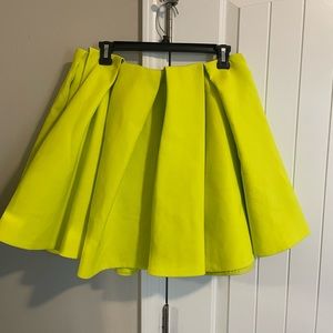 H&M Neon Pleated Skirt Size 10